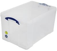 Really Useful 84Litre Box With Lid Clear Spacious Storage Durable Material Stackable