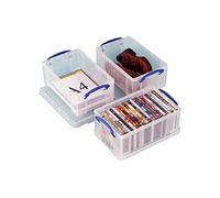 Really Useful 9 Litre A4 Plastic Storage Boxes - Set of 3