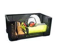Really Useful Black Open Front Storage Crate 64 Litres (2 Boxes)