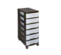 Really Useful Black Plastic Storage Tower With 6 Drawers ST6X7C - NEW +24H DEL
