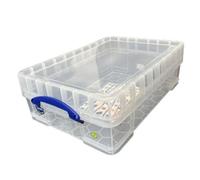 Really Useful Box 24.5XL Litre Clear - High Lid Clear Plastic Storage Container