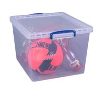 Really Useful Box 33.5 Litres 18-Inch Nest Box with Lid 380 x 460 x 285 mm - Clear