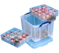 Really Useful Box 35L with 2 Trays, Clear