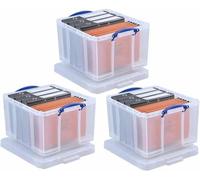 Really Useful Box 42 Litre Pack of 3 - Color: Clear