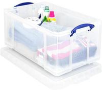 Really Useful Box 64 Litre Transparent Home Shelving Storage Kitchen Home New Durable 710mm X 440mm X 310mm