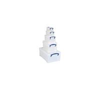 Really Useful Box Bonus Pack consisting of one Each of 9, 3, 1.6, 0.7 and 0.3 Litre Capacity Clear b