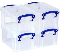 Really Useful Box Company Really Useful Box Plastic Storage 0.7 Litre Clear (Pack Of 8)