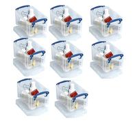 Really Useful Box Company Really Useful Box Plastic Storage 0.7 Litre Clear (Pack Of 8)