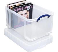 Really Useful Box Company Really Useful Box Plastic Storage 48 Litre With Xl Lid Clear /free Next Day Delivery