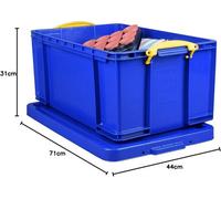 Really Useful Box Company Really Useful Box Plastic Storage 64 Litre Solid Blue / Free Next Day Delivery