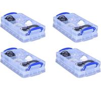 Really Useful Box Company Really Useful Plastic Storage Box 2.5 Litre Clear Pack Of 4