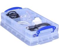 Really Useful Box Company Really Useful Plastic Storage Box 2.5 Litre Clear Pack Of 6