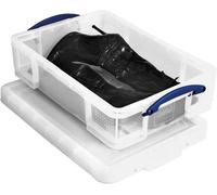 Really Useful Box Company Really Useful Plastic Storage Box 24.5 Litre Clear Pack Of 2