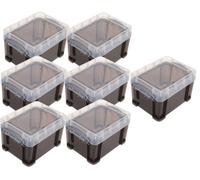 Really Useful Box Company Really Useful Plastic Storage Box 3 Litre Transparent Smoke Pack Of 7