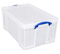 Really Useful Box Company Really Useful Plastic Storage Box 64 Litre Open Fronted Clear