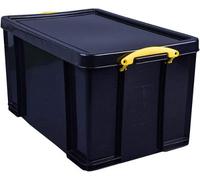Really Useful Box Company Really Useful Plastic Storage Box 84L Solid Black Pack Of 2 / Free Next Day Delivery