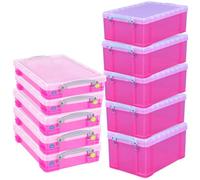 Really Useful Box Company Really Useful Plastic Storage Box Bright Pink 5X9L + 5X4L (Bonus Pack)