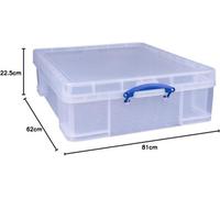 Really Useful Box Company Really Useful Storage Box 70 Litre Clear /pack Of 2 /next Day Delivery