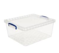 Really Useful Box Nest & Stack 17.5 Litre Clear Plastic Storage Box