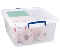Really Useful Box Nestable Plastic Storage 17.5 Litre Clear (Pack of 3)