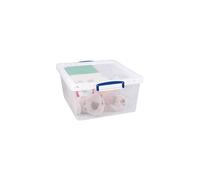 Really Useful Box Nestable Plastic Storage 17.5 Litre Clear (Pack of 3)