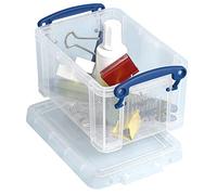 Really Useful Box Plastic Storage 0.7 Litre Clear (Pack of 8)
