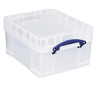 Really Useful Box Plastic Storage 21 Litre with XL Lid Clear