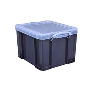 Really Useful Box Plastic Storage 35 Litre Transparent Smoke