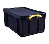 Really Useful Box Plastic Storage 64 Litre Black 440 x 710 x 310 mm