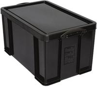 Really Useful Box Plastic Storage 64 Litre Solid Black Single