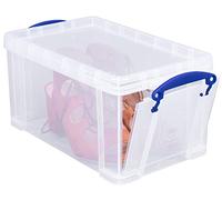 Really Useful Box Plastic Storage 8 Litre Open Fronted Box Clear