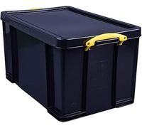 Really Useful Box Plastic Storage 84 Litre Recycled Solid Black