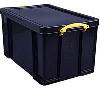 Really Useful Box Plastic Storage 84 Litre Recycled Solid Black