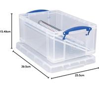 Really Useful Products Really Useful Plastic Storage Box 9 Litre Clea