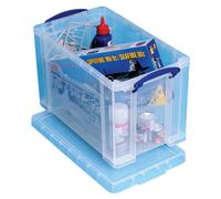 Really Useful Box® Plastic Storage Box, 24 Liters, 11 1/4" x 10 1/2" x 18 1/4", Clear