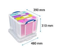 Really Useful Box Plastic Storage Box 35 L Transparent 48 x 39 x 31 cm