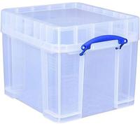 Really Useful Box Plastic Storage Box 35 Litre with XL Lid Clear