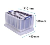 Really Useful Boxes Storage Box Extra 64 L Transparent Plastic 44 x 71 x 31 cm