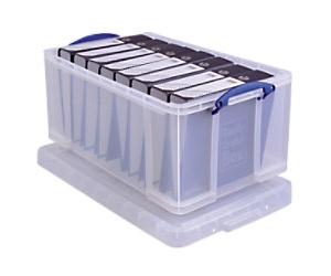 Really Useful Box Plastic Storage Box 64 L Transparent 44 x 71 x 31 cm