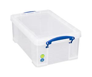 Really Useful Box Plastic Storage Box 9 L Transparent 25.5 x 39.5 x 15.5 cm