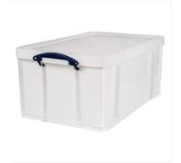 Really Useful Box Plastic Storage Extra Strong 64 Litre White 440 x 710 x 310 mm