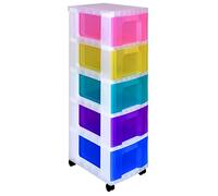 Really Useful Storage Tower 5 x 12 Litre Clear Drawers