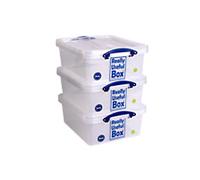 Really Useful Box PP (Polypropylene) Storage Box 23.5 L Transparent 39.5 x 50 x 19.5 cm Pack of 3