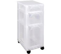 Really Useful Box Slimline PP (Polypropylene) Storage Box 21 L Transparent 24 x 30 x 63 cm