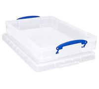 10 Litre Really Useful Stackable Storage Box, Clear, 520 x 340 x 85 mm