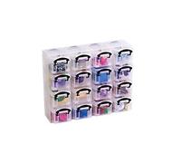 Really Useful Box Storage Box 0.14 L Black, Transparent 6.5 x 9 x 5.5 cm Pack of 16