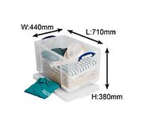Really Useful Box Storage Box 84 L Transparent 44 x 71 x 38 cm