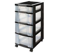 Really Useful Box Storage Unit 43 L Black, Transparent 30 x 42 x 72.5 cm