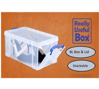 Really Useful 8L Open Front Storage Box - Clear, Clear