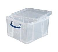 Really Useful Clear Plastic Storage Box 42 Litre (4 Boxes)
